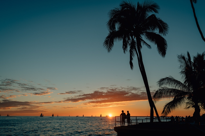 Sunset over Waikiki