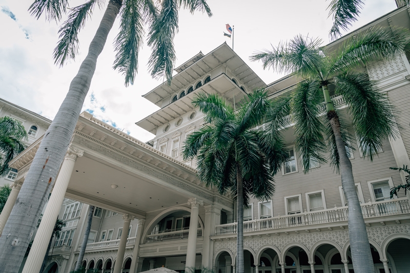 The Entrance to the Moana Surfrider Hotel