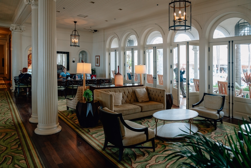 The Lobby of the Moana Surfrider Hotel