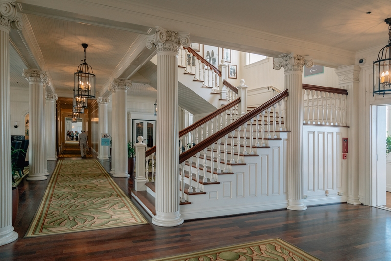 The Staircase of the Moana Surfrider Hotel