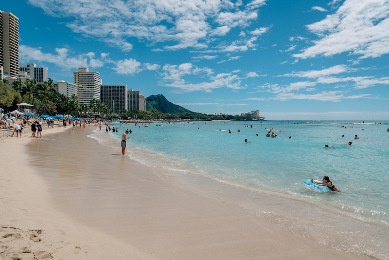 Waikiki Beach at the Moana Surfrider Hotel