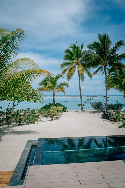 A View out our Deck onto the Pool and Beach