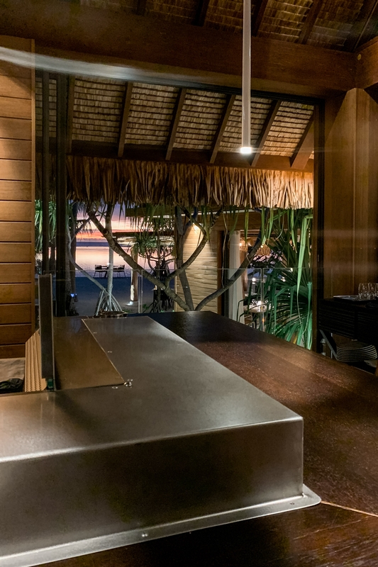 Modern Counter Overlooking Tropical Waters
