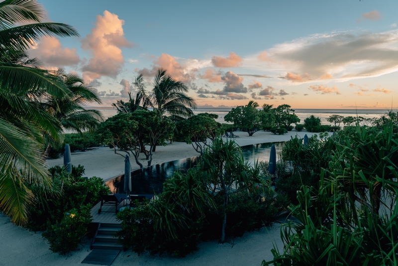 The Main Pool Past Sunset