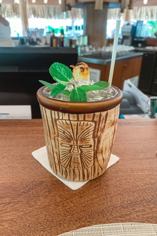 Tropical Cocktail in Tiki Cup