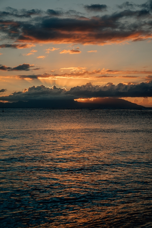 Sunset over Moorea