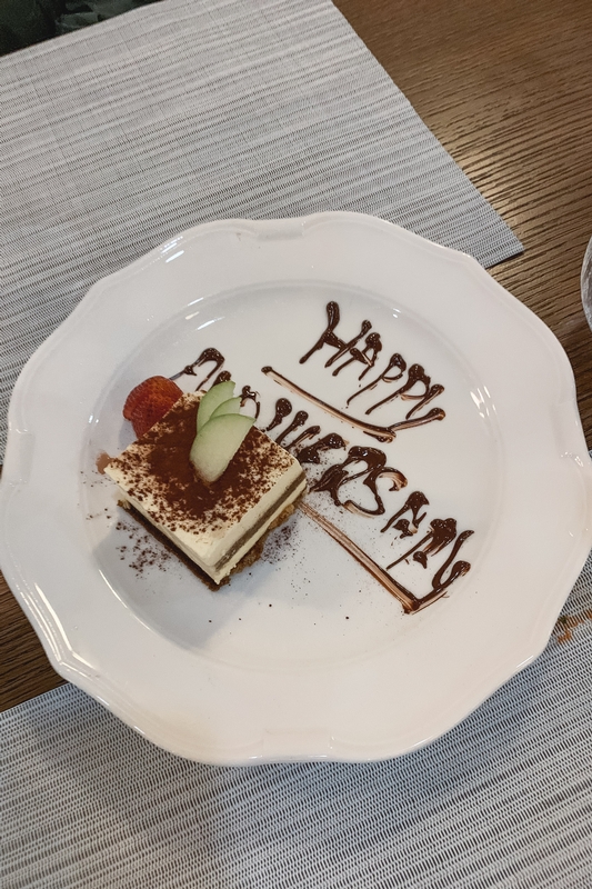 Birthday Tiramisu With Fresh Garnish