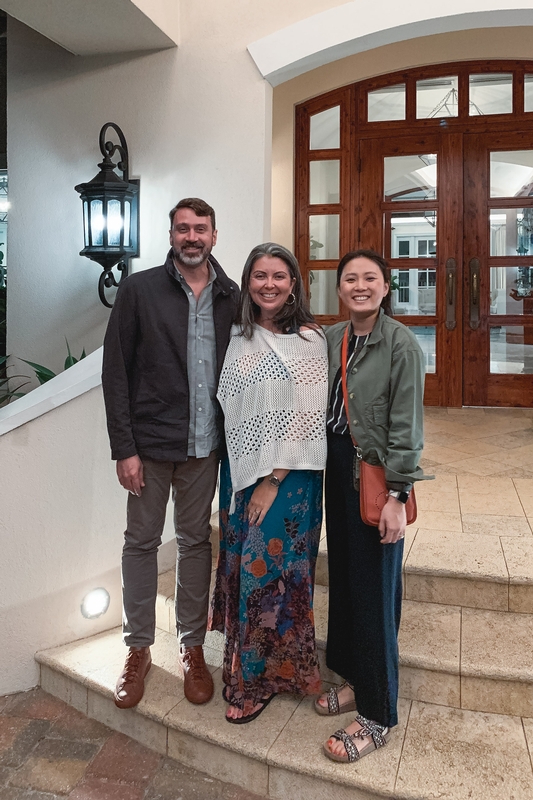 Three People in Modern Entryway
