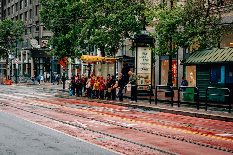 Bus Shelter On Market Street, San Francisco