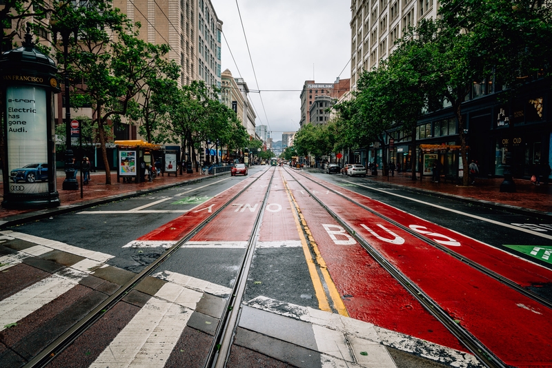 Market Street Cable Car Perspective