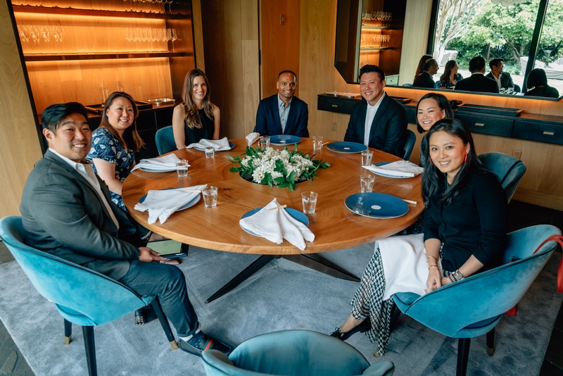 Business Dinner Meeting in Modern Dining Room