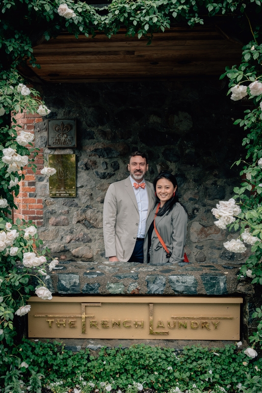 Couple in Ivy-Covered Stone Archway