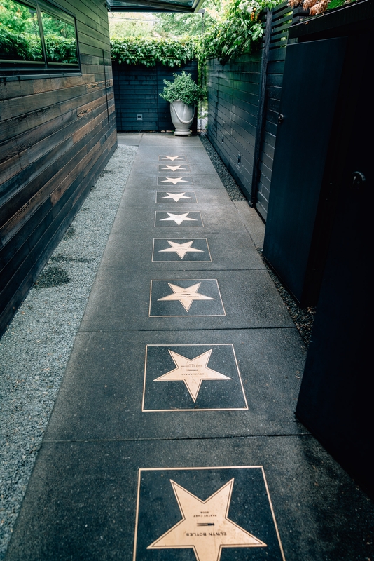Stars Along Ivy-Covered Alleyway