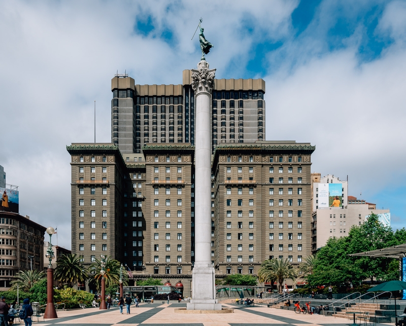 Monument Plaza With Historic Building