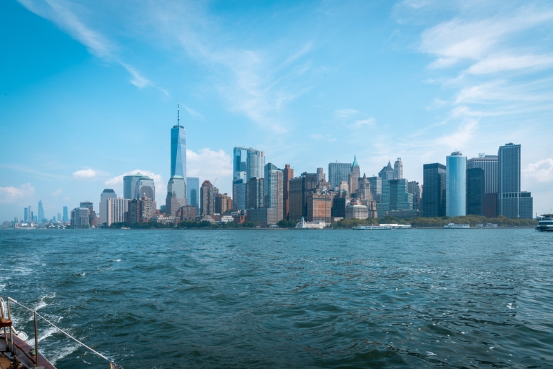 Manhattan Skyline From Hudson River