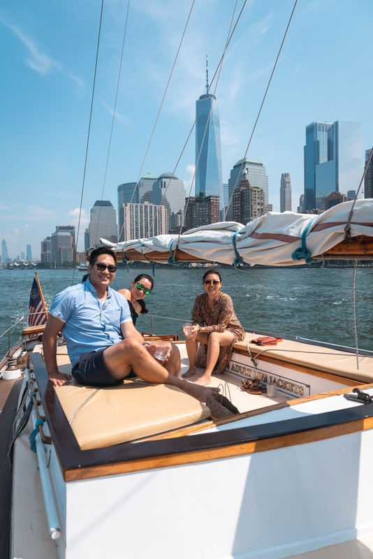 Sailing Past Manhattan's Iconic Skyline