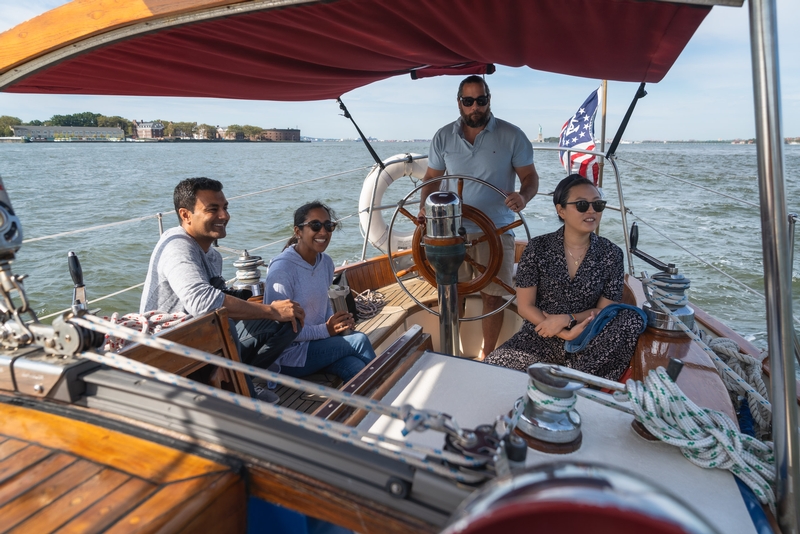 Sailing Under Burgundy Canvas