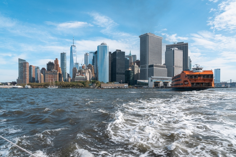Staten Island Ferry and Manhattan Skyline
