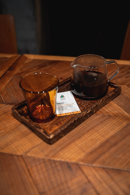 Coffee Service on Wooden Board