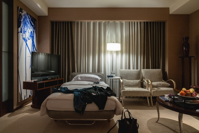 Modern Hotel Bedroom With Warm Tones