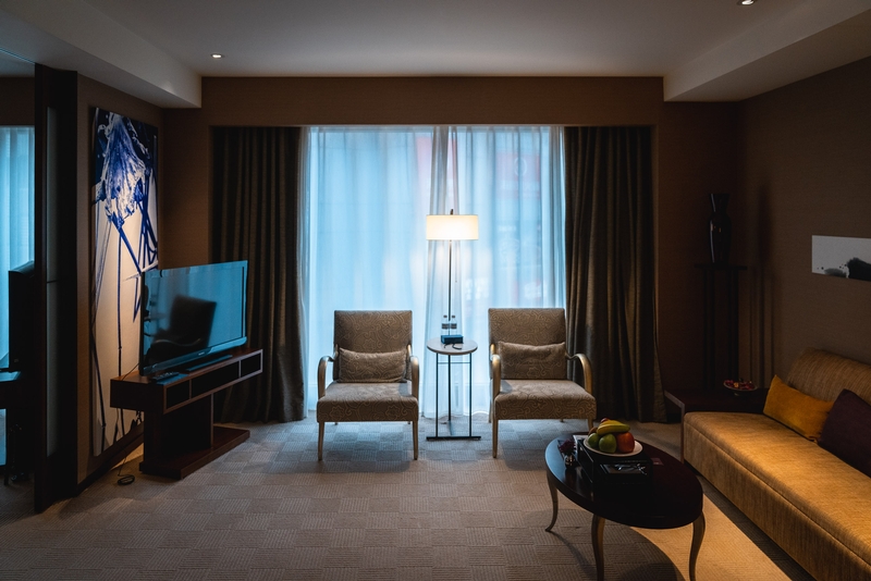 Modern Hotel Suite With Symmetrical Seating
