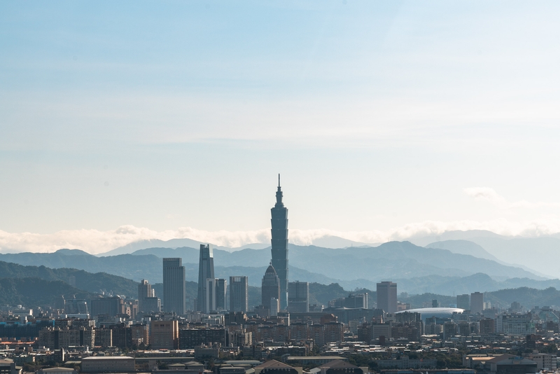 Taipei 101 Dominates Misty Urban Skyline
