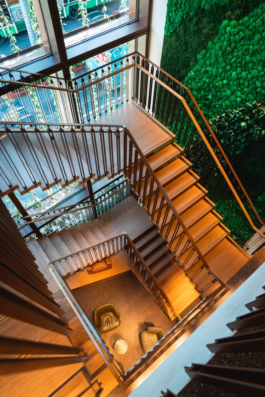 Stairwell At Hermes, Waikiki