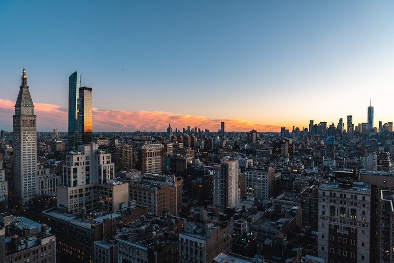 Manhattan Skyline at Sunset