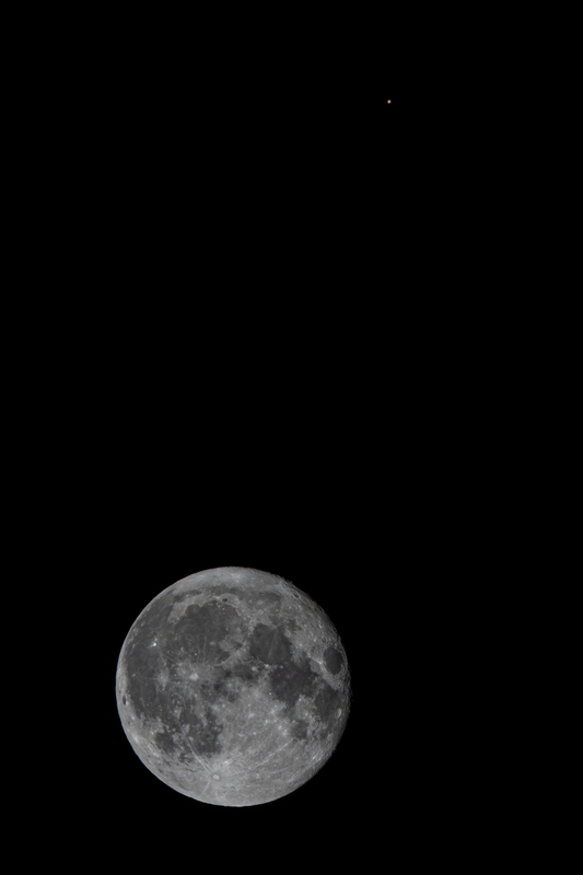 Full Moon Against Night Sky
