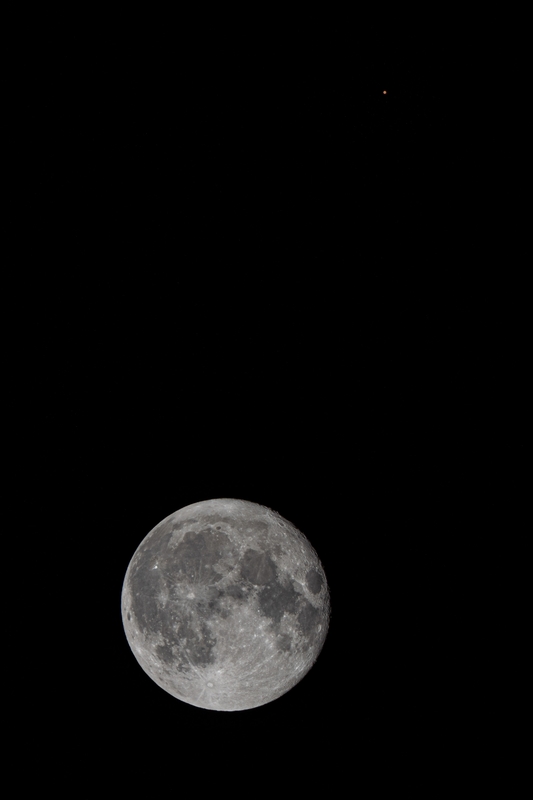 Full Moon with Distant Star
