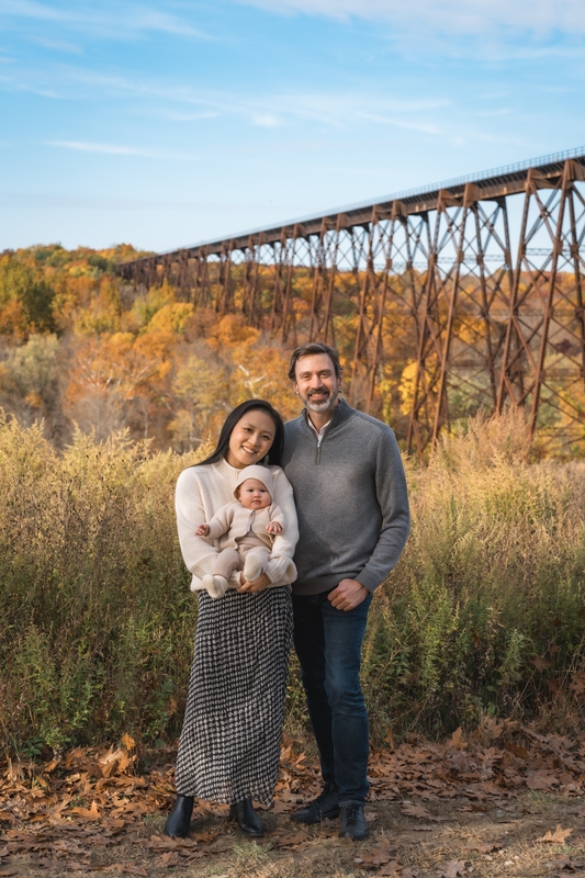 Family Portrait in Autumn Valley