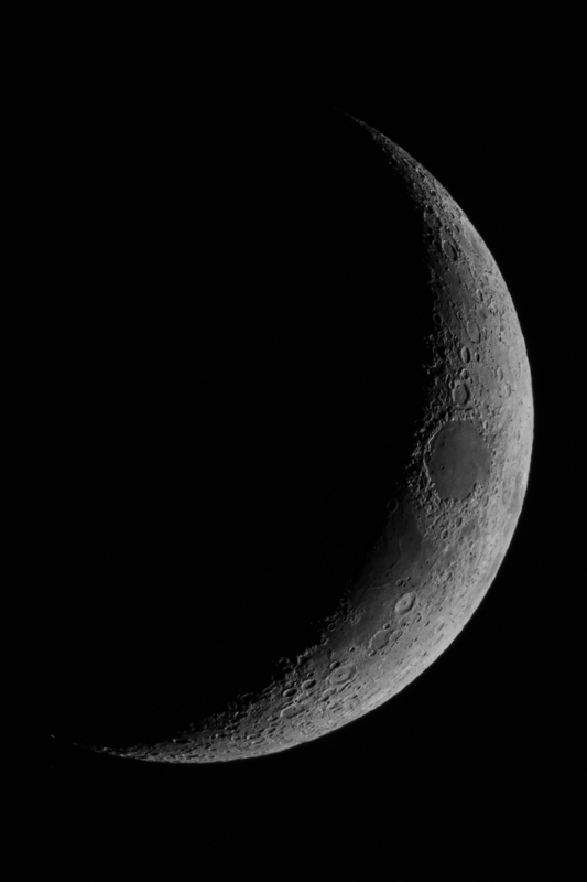 Crescent Moon's Detailed Surface Textures
