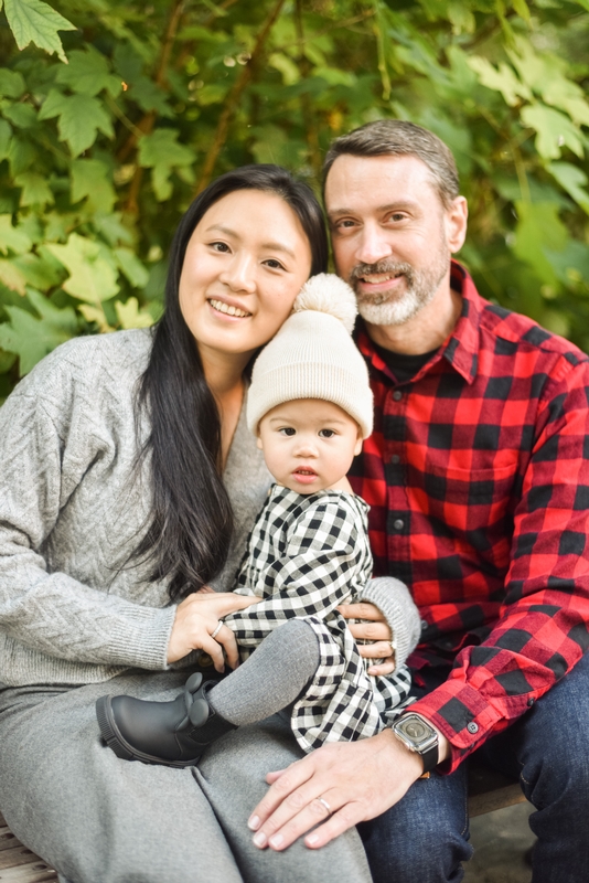 Family Portrait With Green Foliage