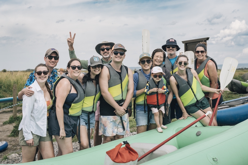 Group Ready for Whitewater Rafting Adventure