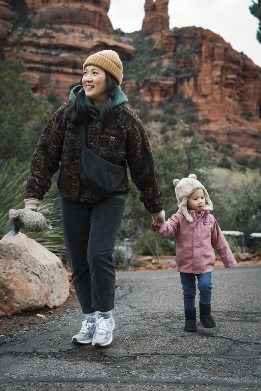Mother and Daughter at Sedona Red Rock