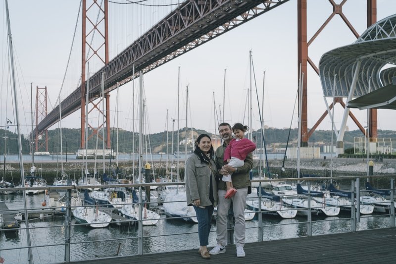 Afternoon at Lisbon's 25 de Abril Bridge