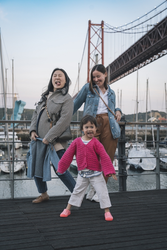 Family Portrait at Lisbon's 25 de Abril Bridge