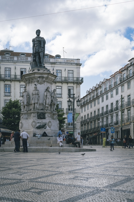 Historic Monument in Lisbon's Central Square