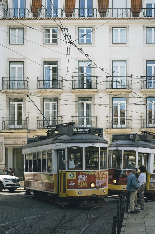 Historic Trams in Lisbon's City Center