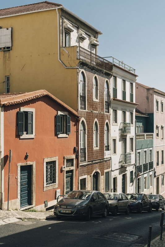 Colorful Historic Buildings In Lisbon