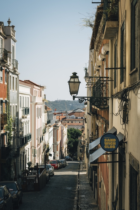 Historic Street in Lisbon, Portugal