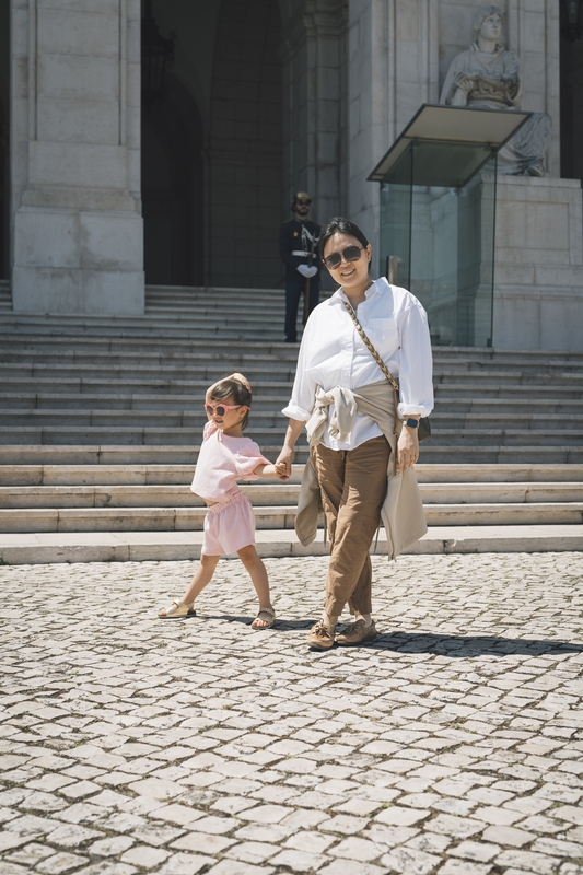 Morning at the Lisbon Museum Steps
