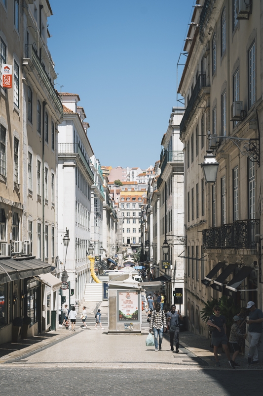 Pedestrian Street in Historic Lisbon