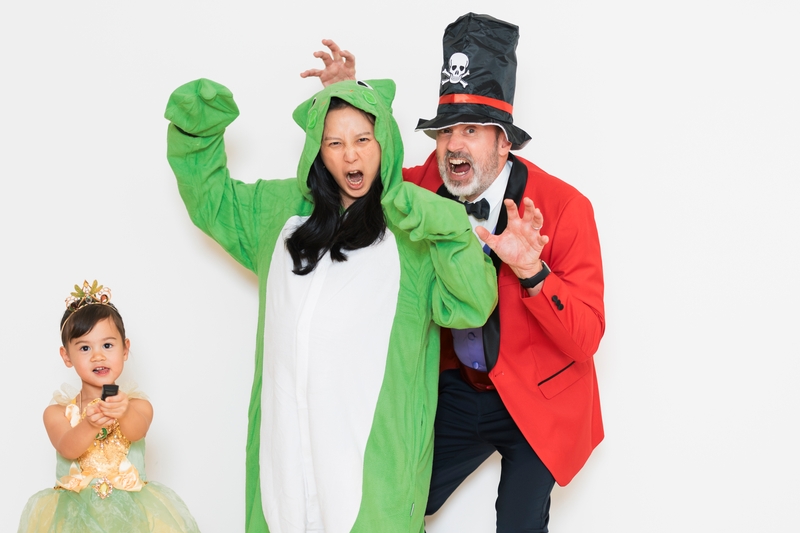 Festive Halloween Costume Group Portrait