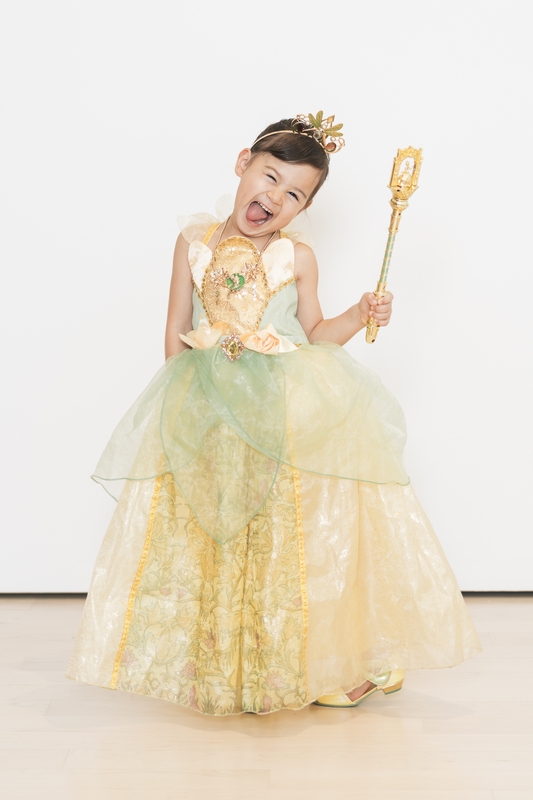 Young Child Dressed as Princess Tiana